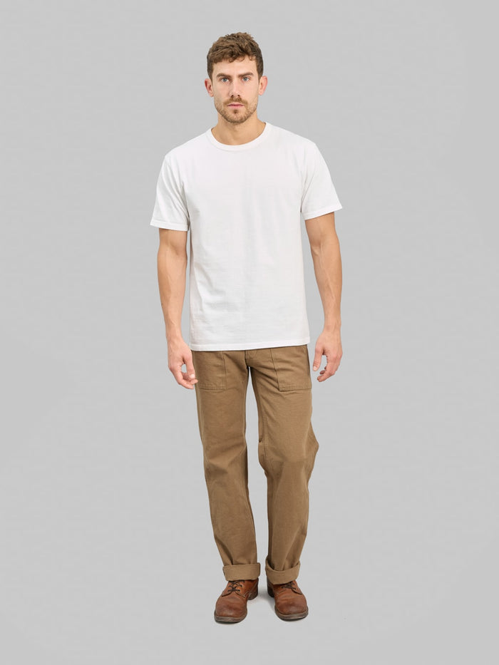 ONI Denim 207 HOXBRK 13oz Baker Pants Brown Khaki styled