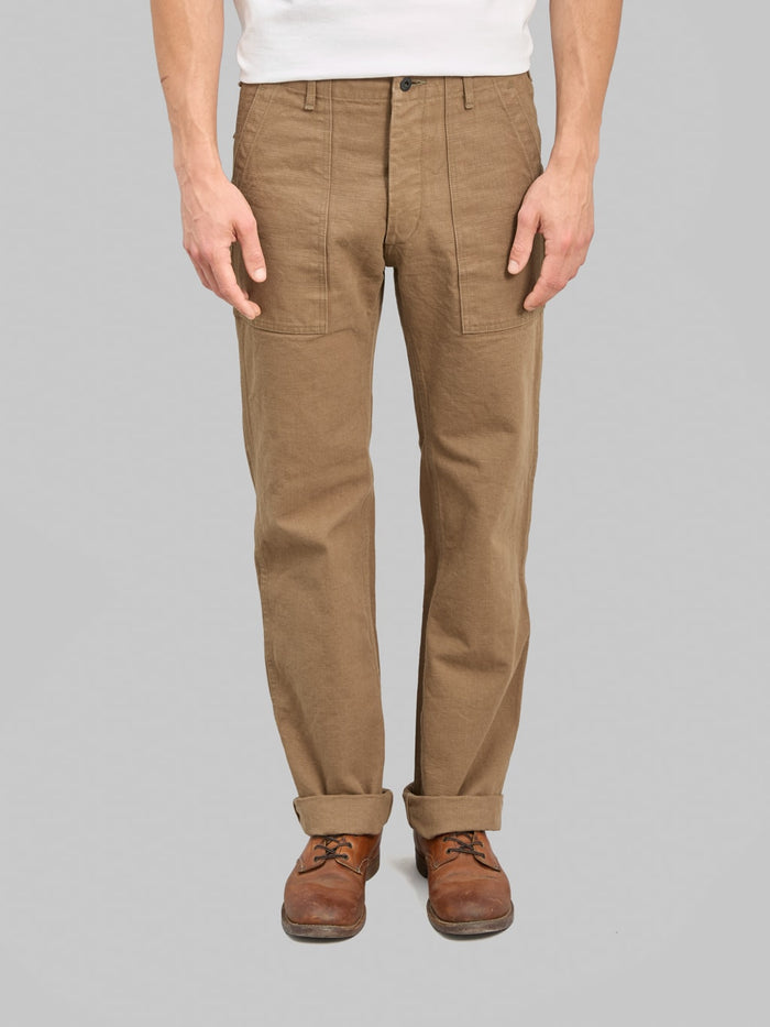 ONI Denim 207 HOXBRK 13oz Baker Pants Brown Khaki front