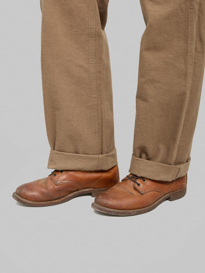 ONI Denim 207 HOXBRK 13oz Baker Pants Brown Khaki weft