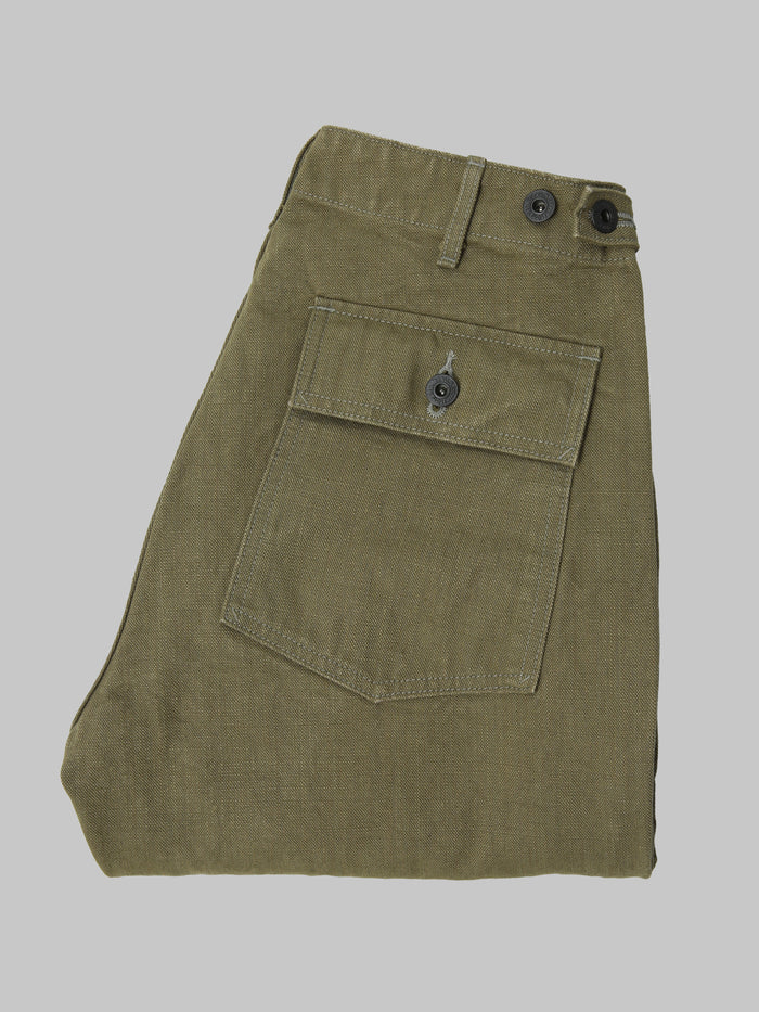 ONI Denim 207 HOXOLB 13oz Baker Pants Olive Brown