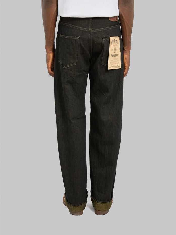 ONI Denim 222-BKOL 12.5oz "Black x Olive" Wide Straight Jeans - Redcast Heritage Co.