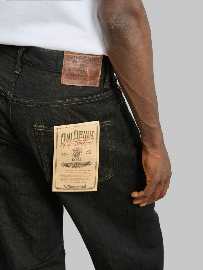 ONI Denim 222-BKOL 12.5oz "Black x Olive" Wide Straight Jeans - Redcast Heritage Co.