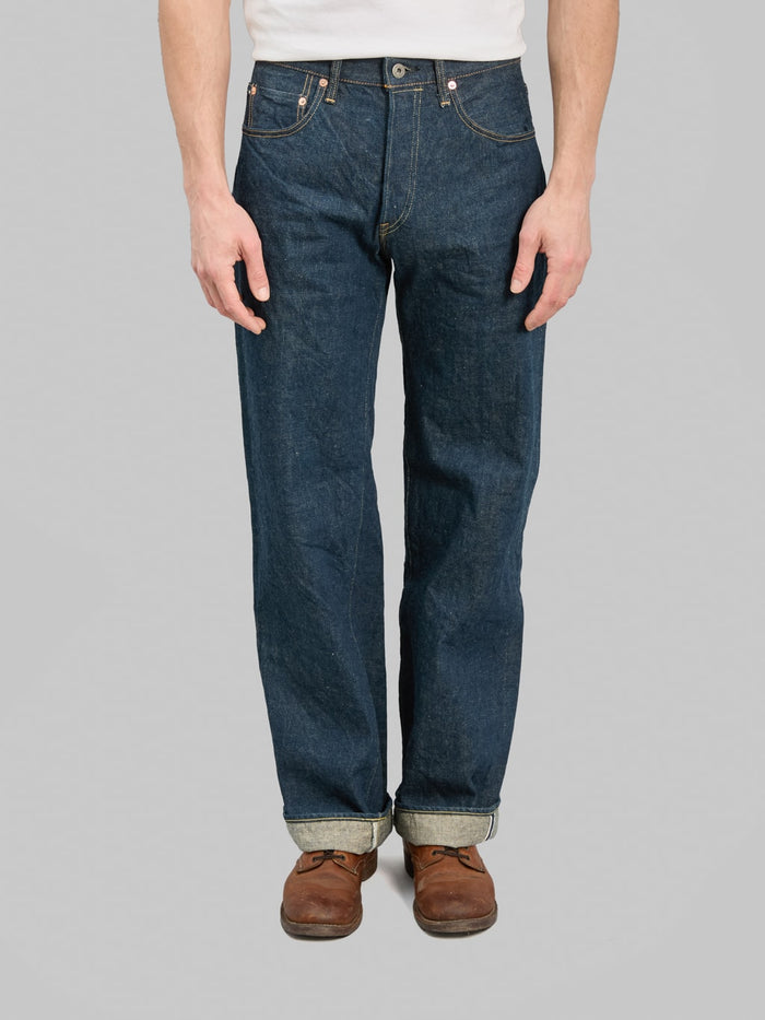 ONI Denim 222 Ishikawadai 15oz Super Wide Straight Jeans front rise