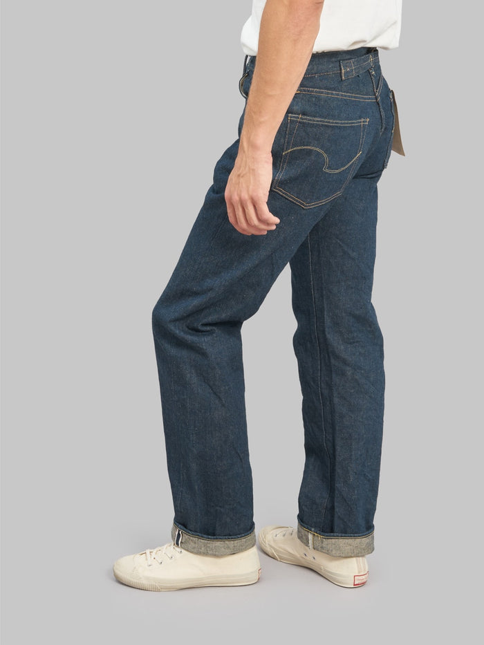 oni 295 ishikawadai 15oz cinch back loose straigh jeans
