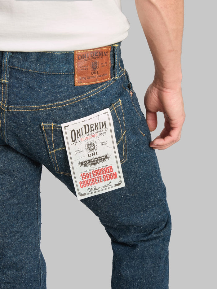 ONI Denim 622CCD-GOLV  "Crushed Concrete Denim Grayish Olive Weft" 15oz Relaxed Tapered Jeans - Redcast Heritage Co.