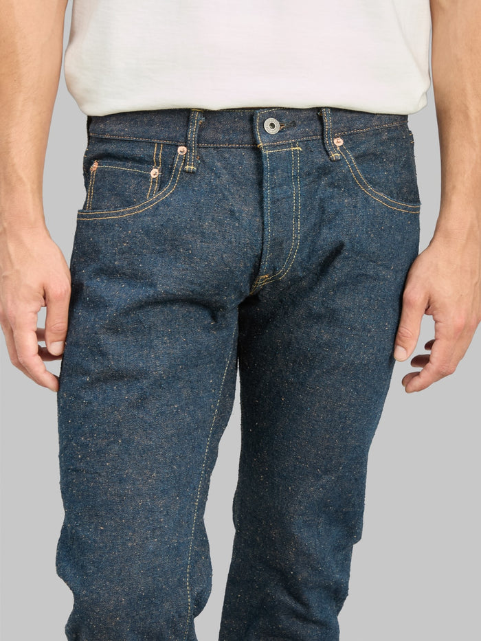 ONI Denim 622CCD-MOCA "Crushed Concrete Denim Moca Weft" 15oz Relaxed Tapered Jeans - Redcast Heritage Co.