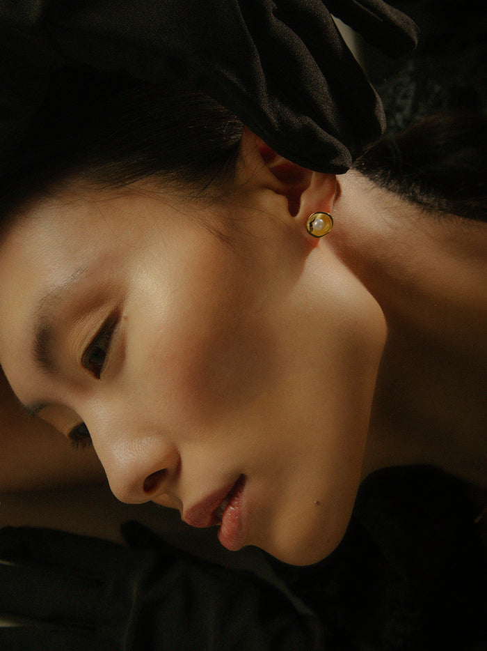 OPEN BUBBLE EARRING in Gold
