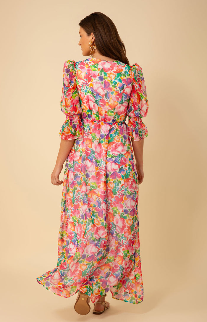Ophelia Chiffon Maxi Dress, color_pink