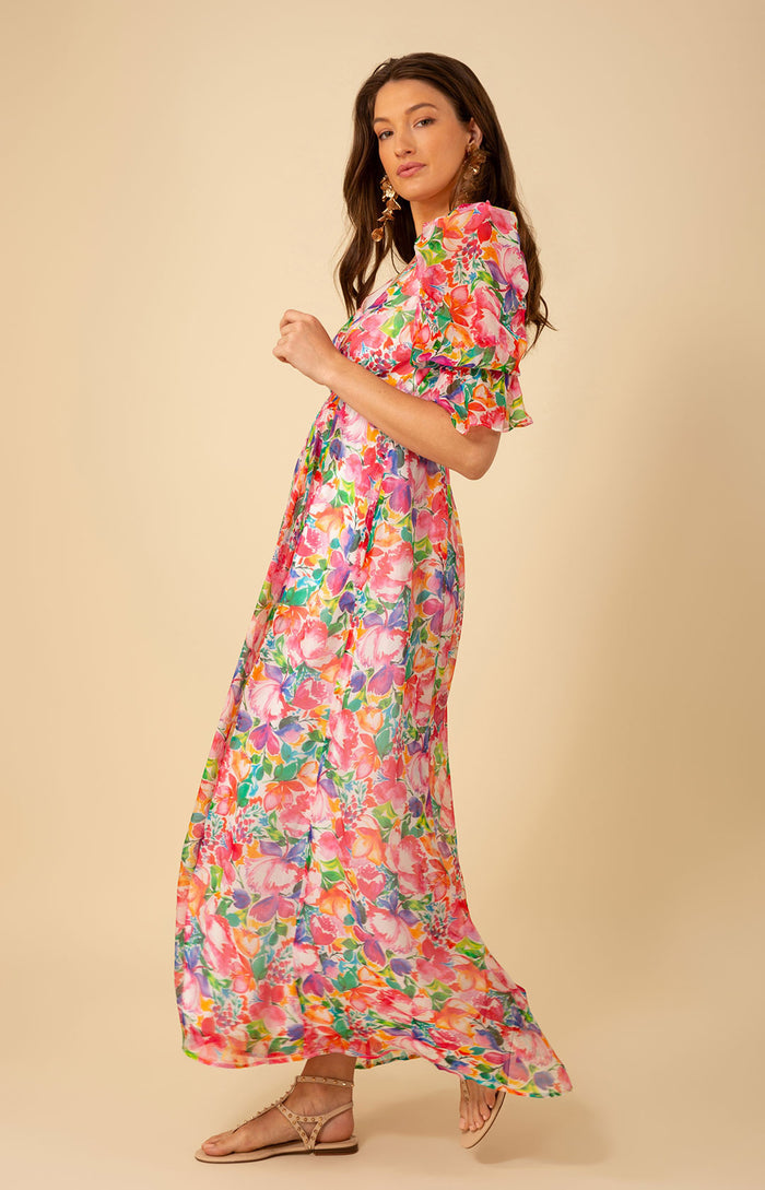Ophelia Chiffon Maxi Dress, color_pink