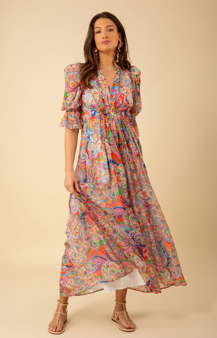 Ophelia Chiffon Maxi Dress, color_purple