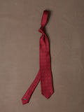 Orange Flowers and Diamonds Print Silk Self Tipped Tie