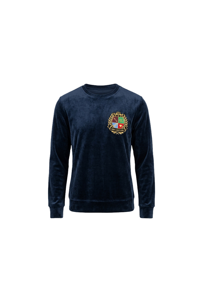 Ord Couture TRO27600B velour Emblem Sweatshirt
