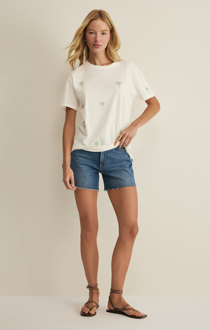Palms Boyfriend Tee | Sea Salt
