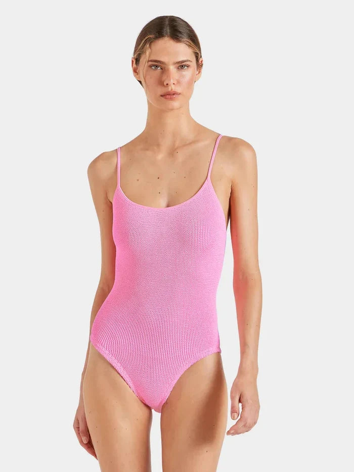 One-Piece Hunza G Pamela Thin Straps One Piece Bubblegum O/S / Bubblegum Apoella