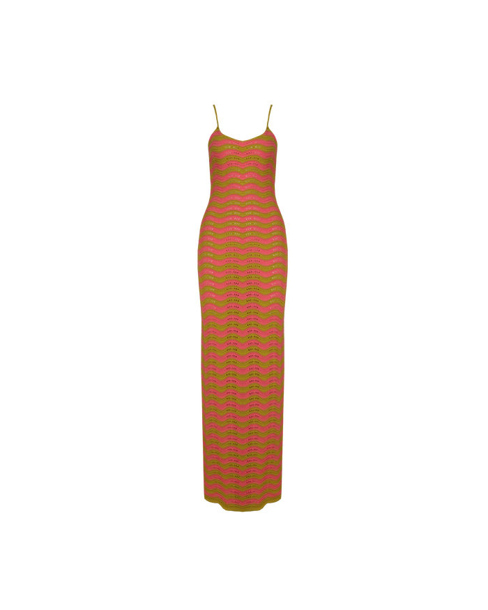 PARADISO MAXI DRESS GRAPEFRUIT GRASS