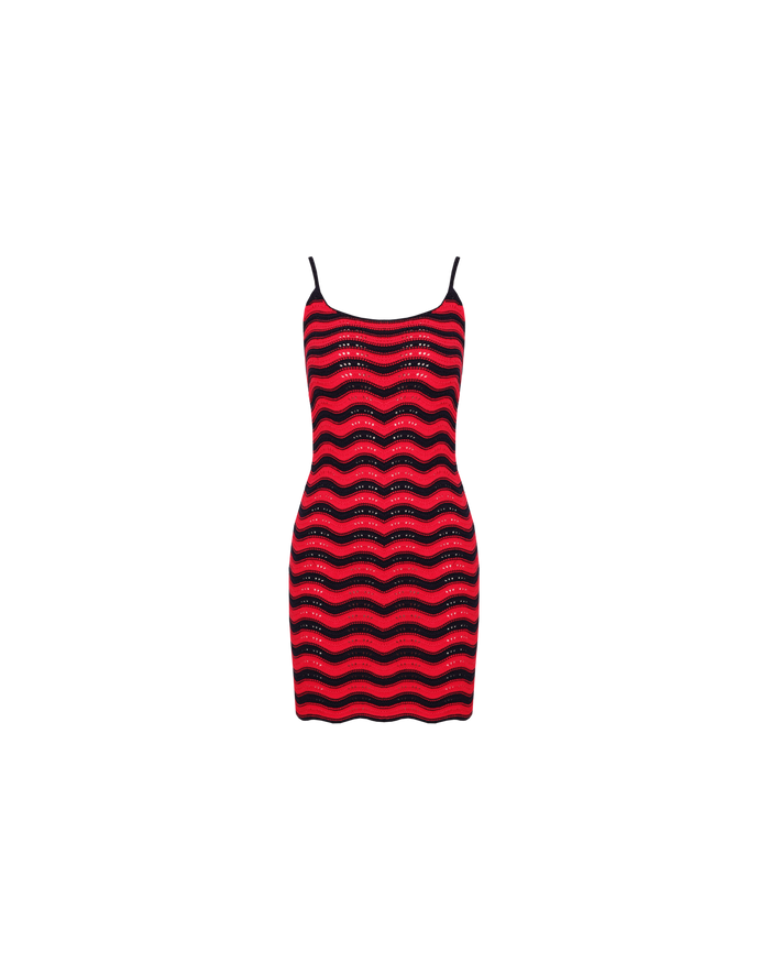 PARADISO MINI DRESS NAVY STRAWBERRY