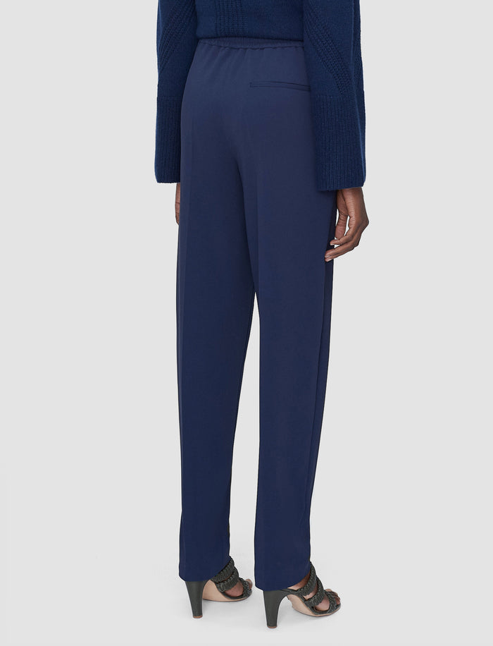 Blue Pat Comfort Cady Trousers - Joseph