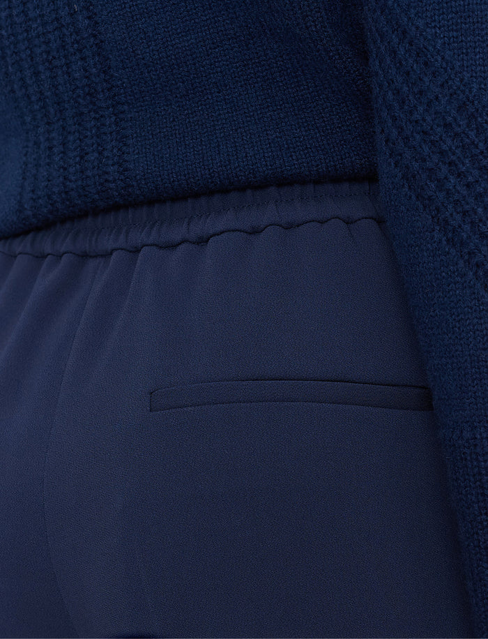 Blue Pat Comfort Cady Trousers - Joseph