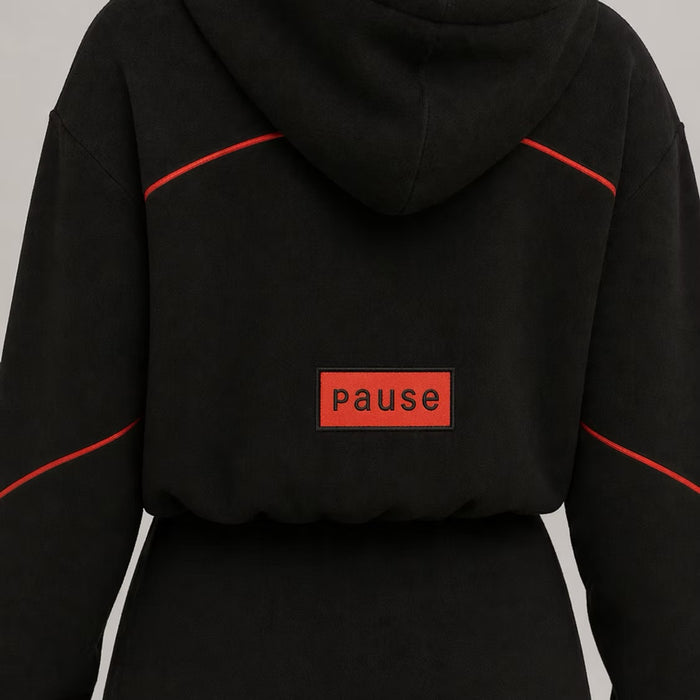 Pause BH2831 Grid Outline Terry Hoodie