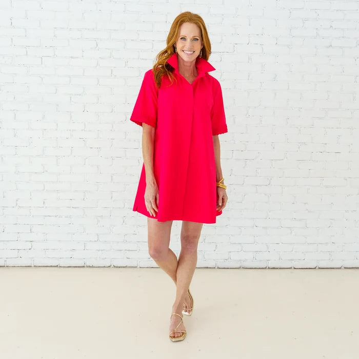 Caryn Lawn Penny Dress Red