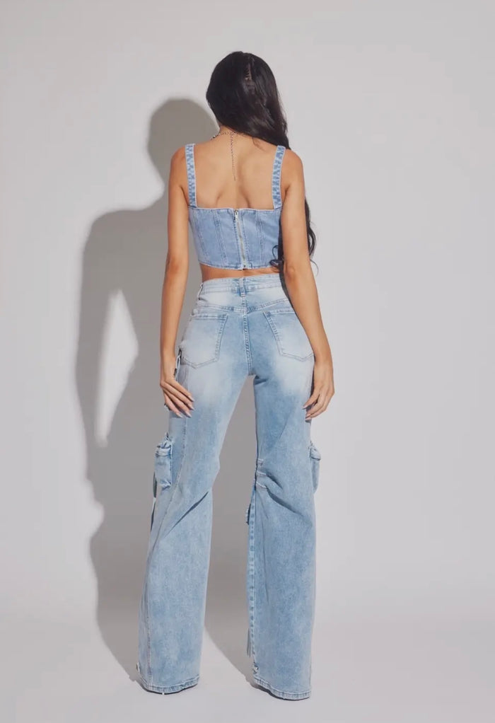 Perfect Fit Stretch Cargo Jeans image 5