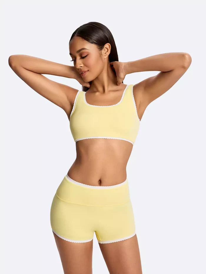 Petal Contrast Sports Bra