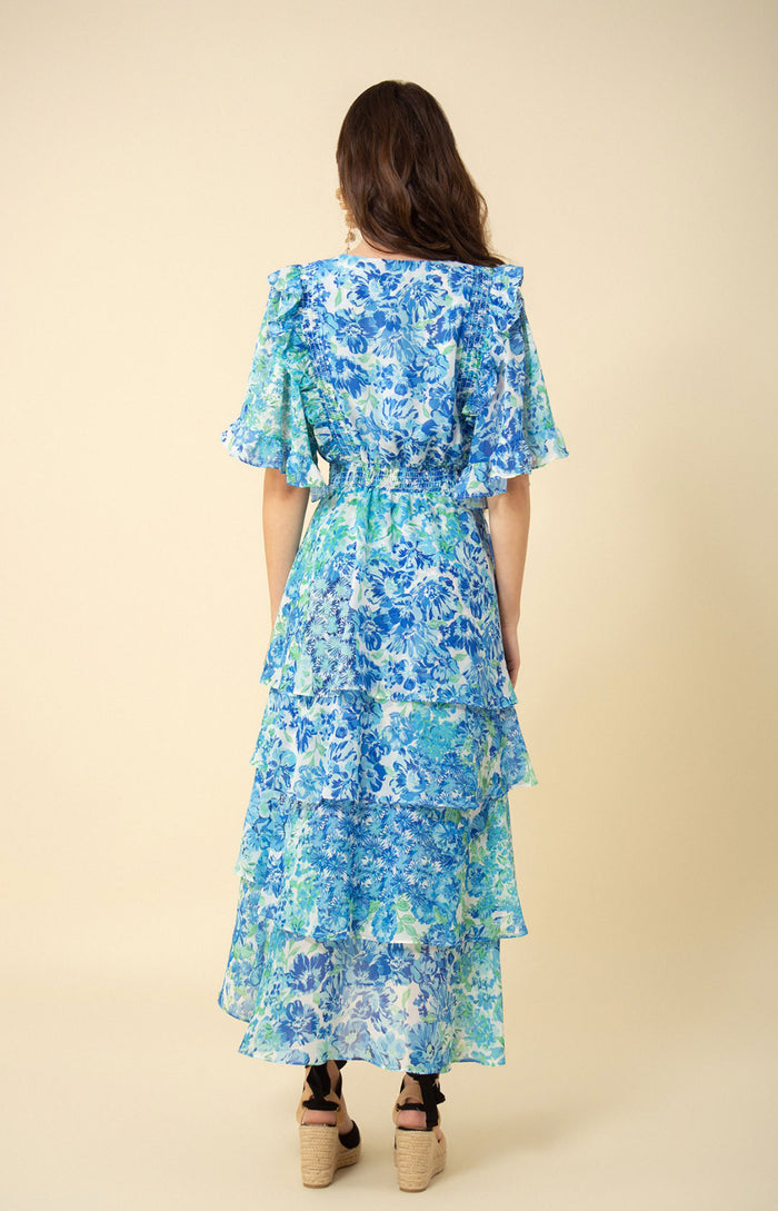 Peyton Tiered Dress, color_blue
