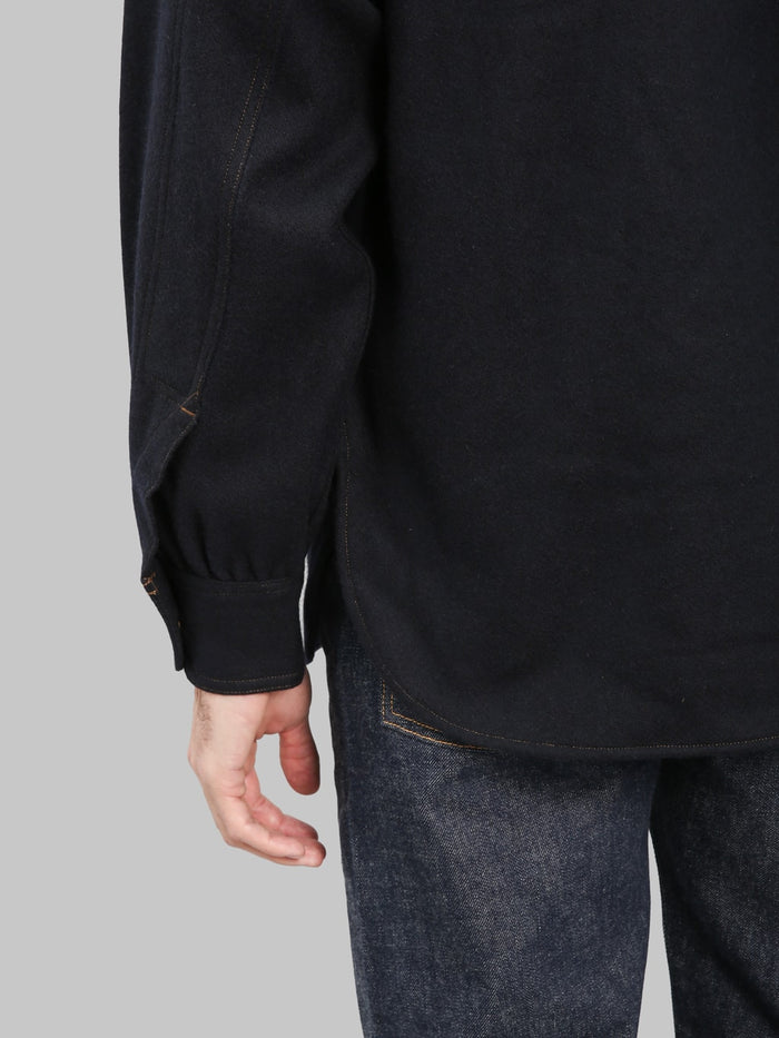 Pherrows 25W P30 1930s CPO Shirt Dark Navy hem