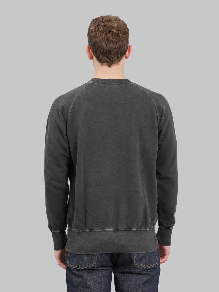 Pherrows 25W PRS P Raglan Sweatshirt Fade Black back fit