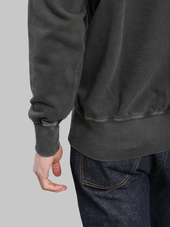Pherrows 25W PRS P Raglan Sweatshirt Fade Black elastic hem