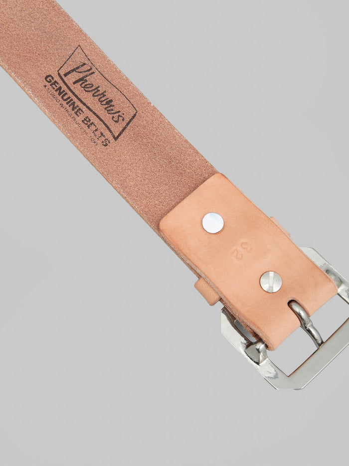 Pherrows PLB1B Belt Natural leather interior