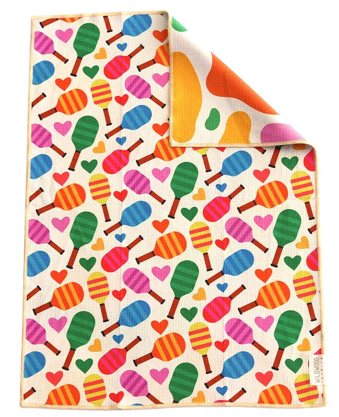 Pickleball Love Reversible Microfiber Hand Towel