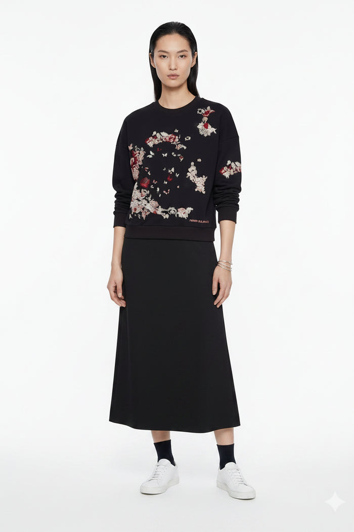 Pierre Balmingo 833H Garden Embroidered Sweatshirt
