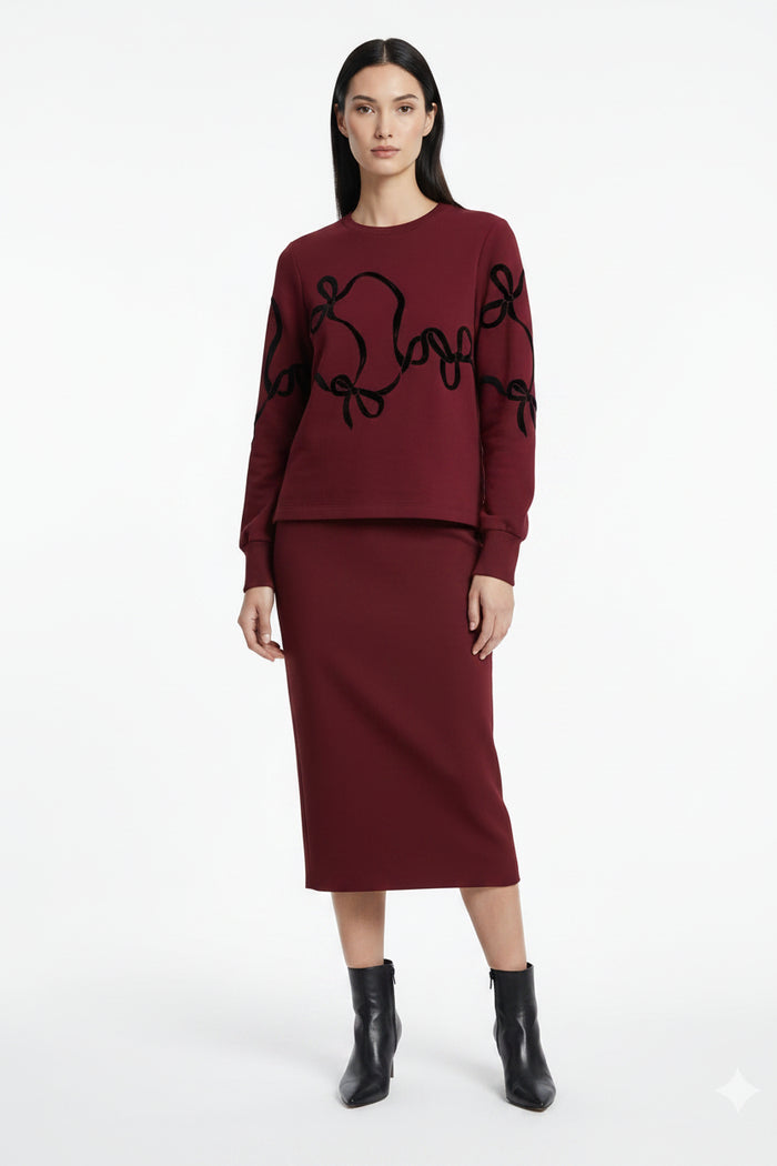 Pierre Balmingo 836HB Bow Sketch Sweatshirt
