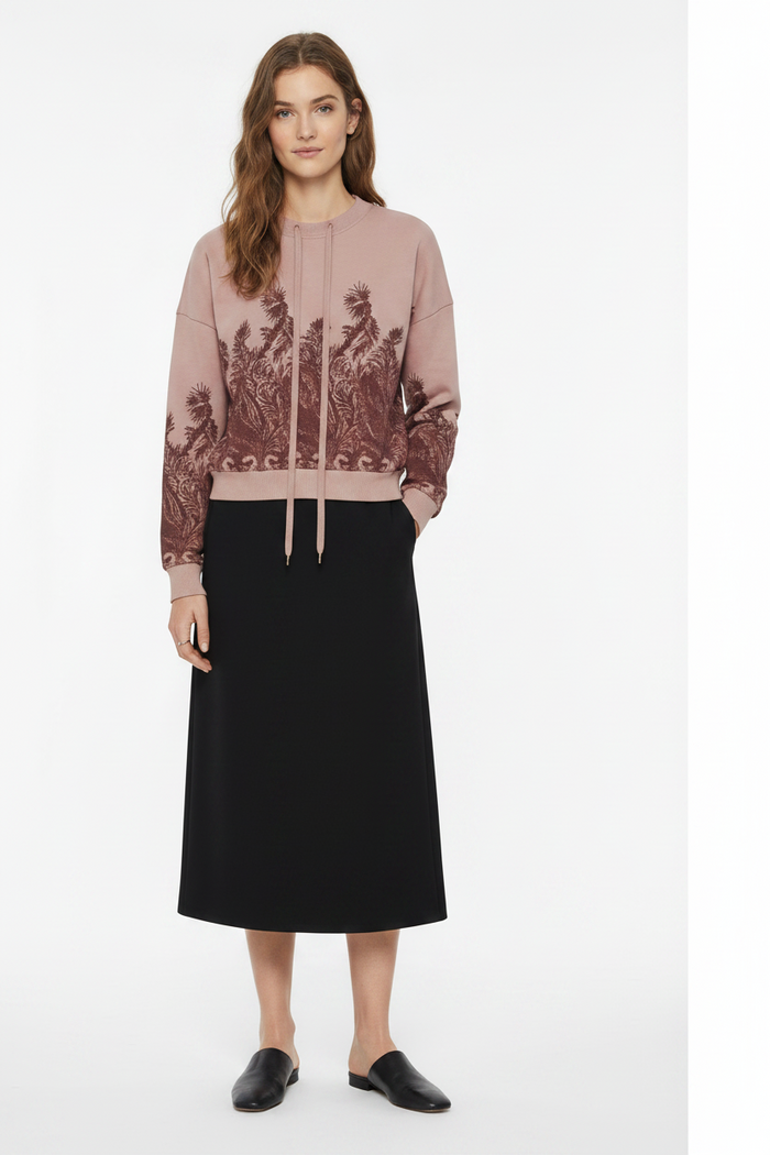 Pierre Balmingo 84H Tie Neck Print Sweatshirt