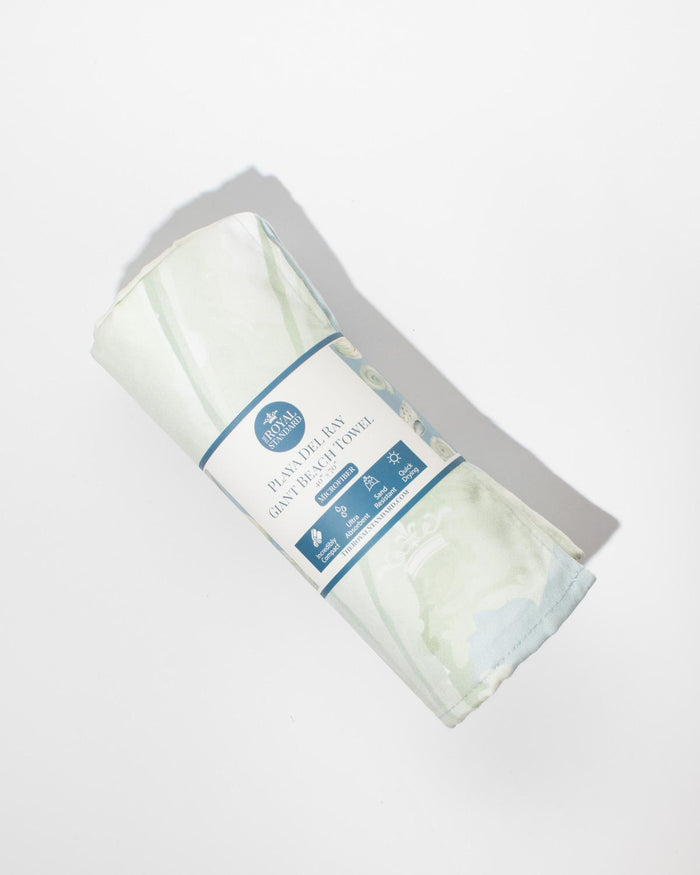 Playa Del Ray Giant Beach Towel | Light Blue/Multi