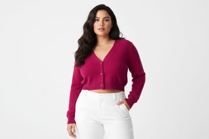 Plus Crop Cardigan image 0