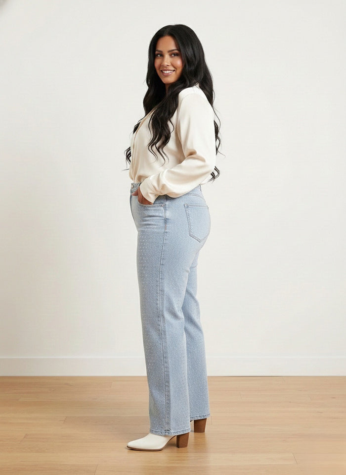 Plus Denim Glam Bootcut Jeans