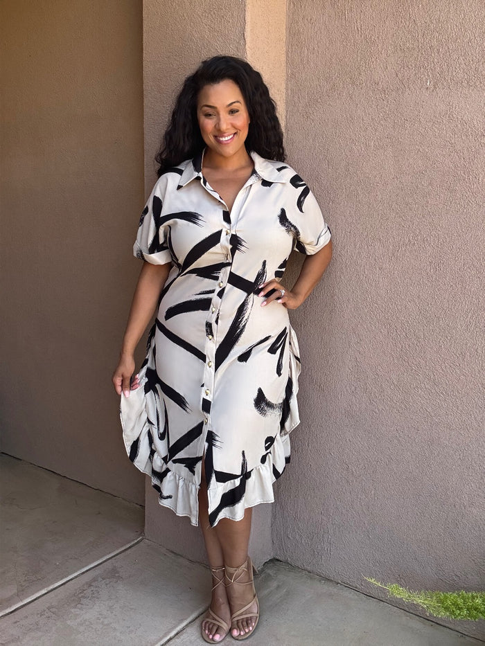 Plus Midi button down dress  image 0