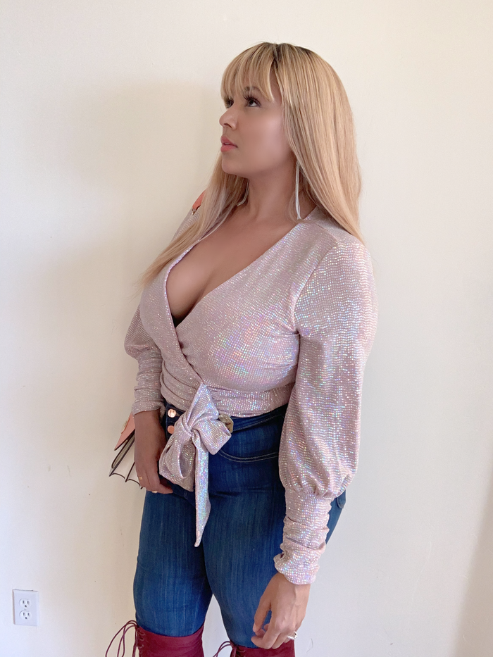 Plus Statement  Sparkle Bodysuit Top image 2
