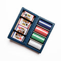 Brouk & Co Poker Set | Blue Ostrich Leather