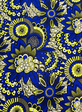 Polyester Wrapper Print- Lime Green Olive White Navy Royal Cream