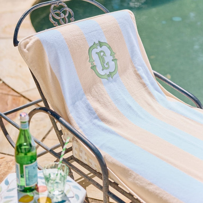 Pool Lounge Cover | Sand Stripe