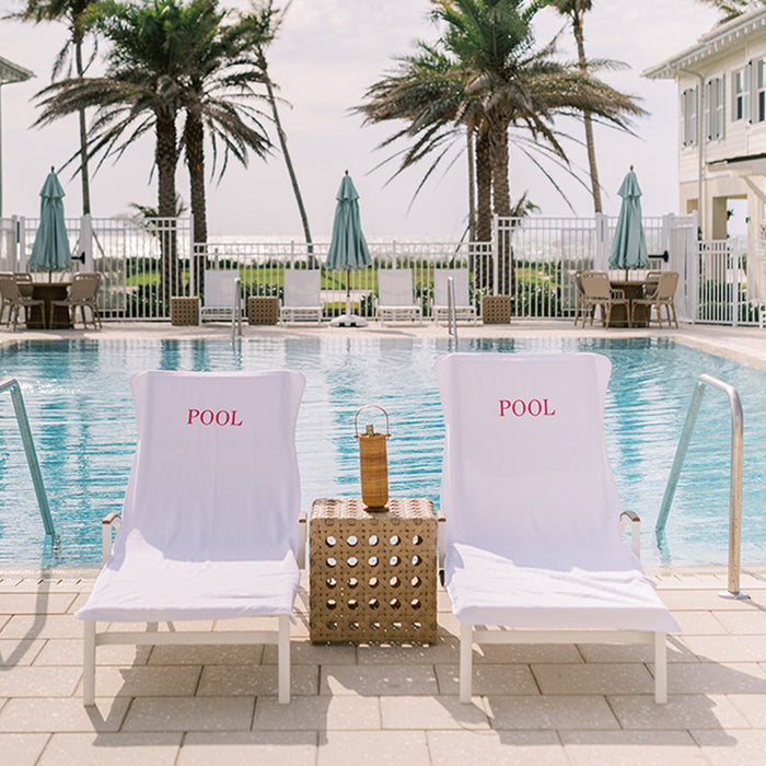 Pool Lounge Cover | White on White