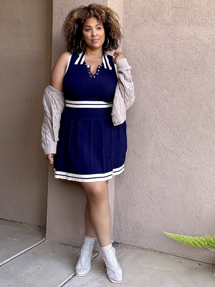 Preppy Knit Collard Dress image 1