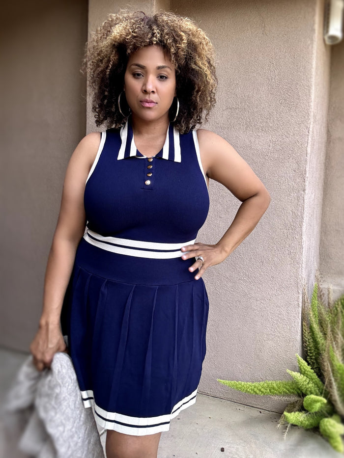 Preppy Knit Collard Dress image 4