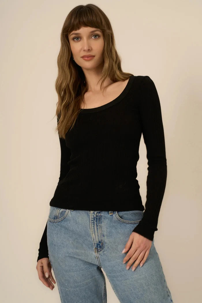 Project Social T - Black What's The Scoop Long Sleeve - Kalifornia Jean Bar