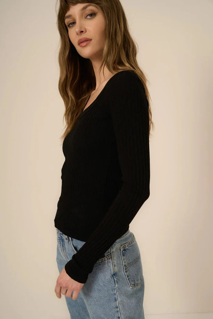 Project Social T - Black What's The Scoop Long Sleeve - Kalifornia Jean Bar