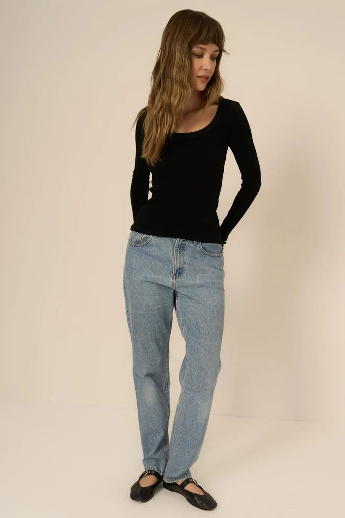 Project Social T - Black What's The Scoop Long Sleeve - Kalifornia Jean Bar