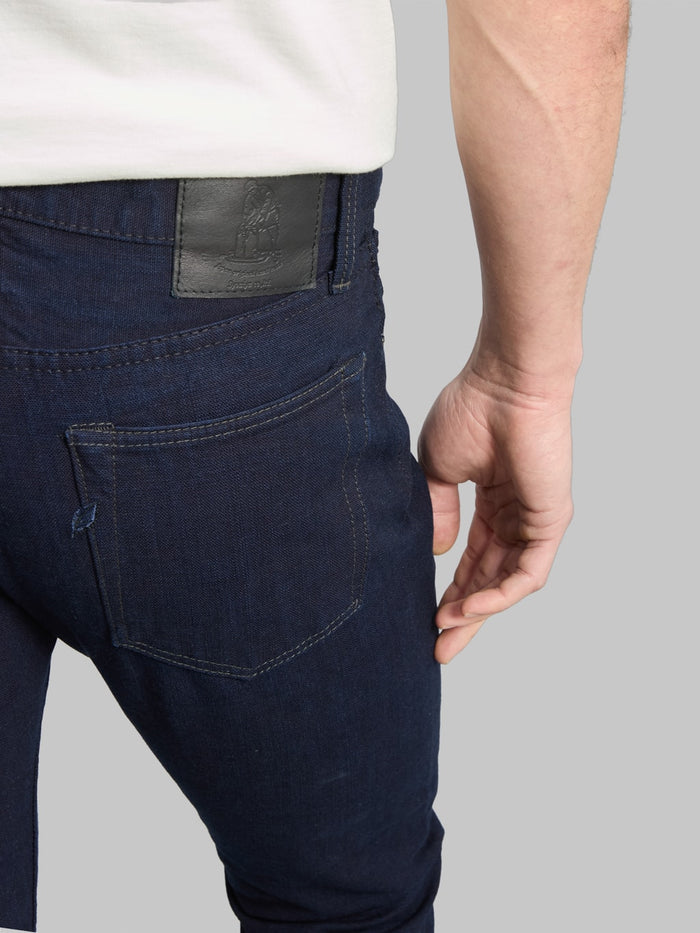Pure Blue Japan 1175ID Relaxed Tapered Pants Double Indigo  back pocket
